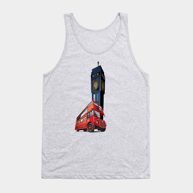 Tardis Big Ben Tank Top by FALSIDAUTORE